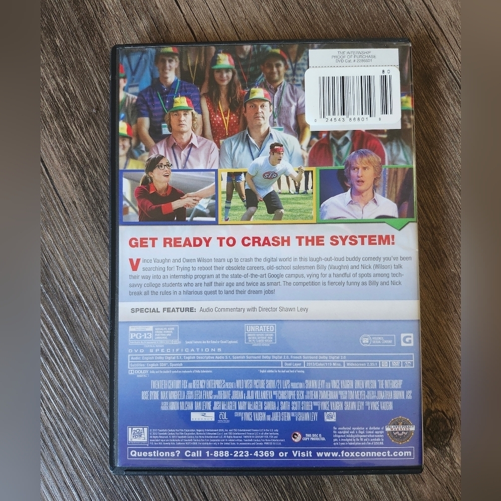 The Internship Unrated DVD Movie - Picture 3 of 3